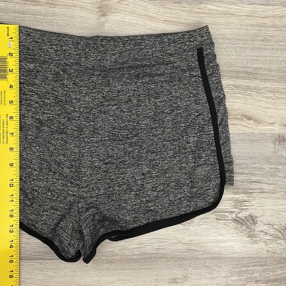 Ready to Go Heather Gray with Black Side Stripes & Trim Elastic Waist Shorts 3X - Picture 5 of 7